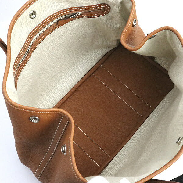 HERMES Garden Party PM Negonda Leather Bag Gold
