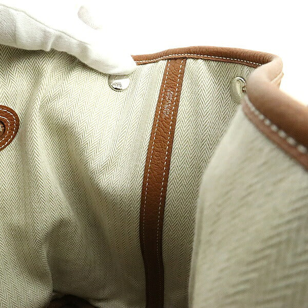 HERMES Garden Party PM Negonda Leather Bag Gold