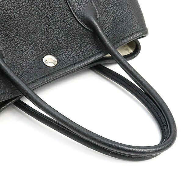 HERMES Garden Party TPM Negonda Leather Bag Black