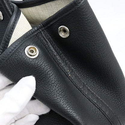 HERMES Garden Party TPM Negonda Leather Bag Black