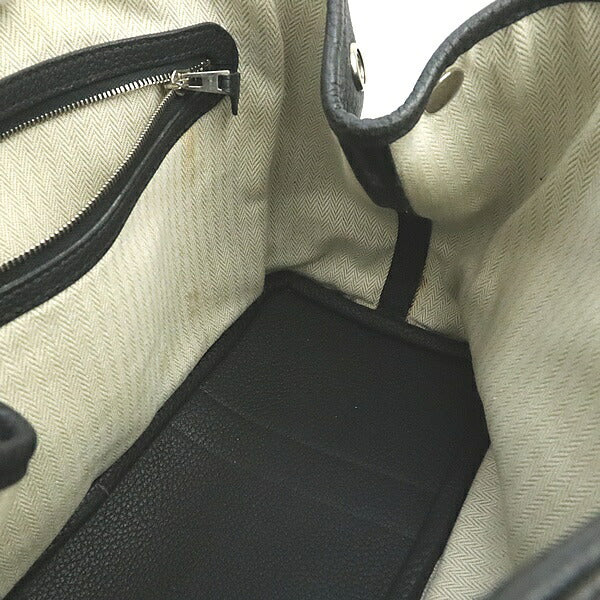 HERMES Garden Party TPM Negonda Leather Bag Black