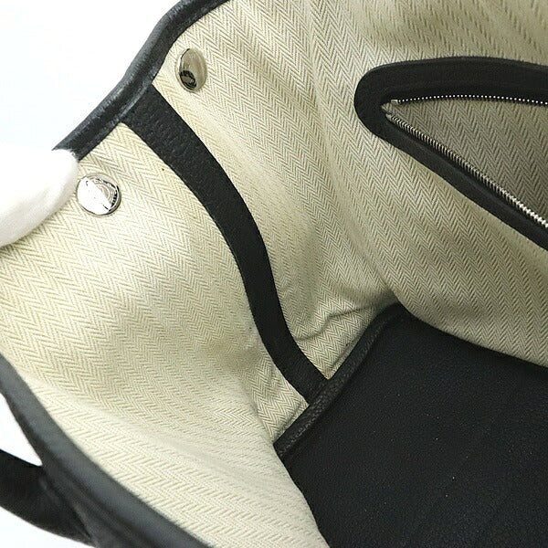 HERMES Garden Party TPM Negonda Leather Bag Black