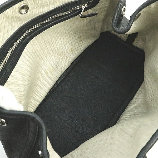 HERMES Garden Party TPM Negonda Leather Bag Black