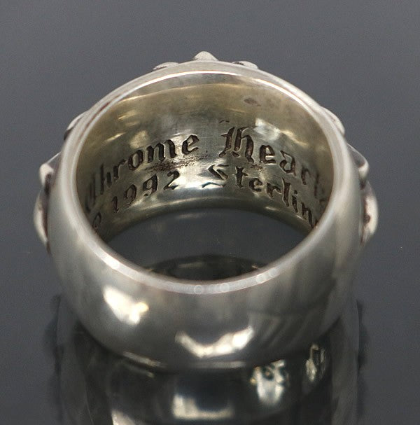 CHROME HEARTS Floral Cross Ring Silver SV925 Size ONE SIZE