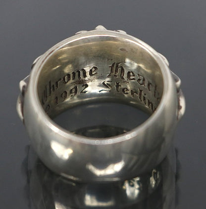 CHROME HEARTS Floral Cross Ring Silver SV925 Size ONE SIZE