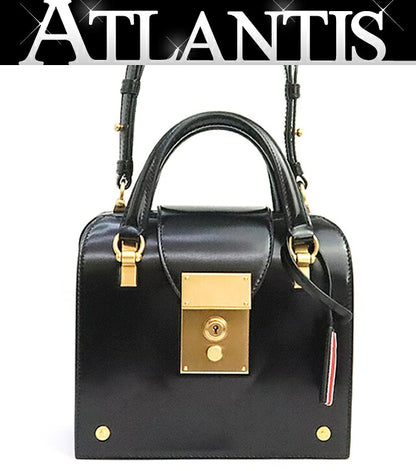 THOM BROWNE MRS. Thom Calfskin Mini Black GHW Bag Size ONE SIZE