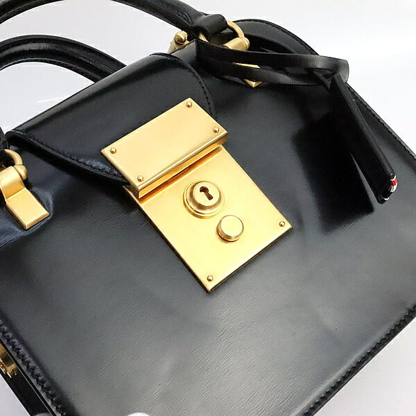 THOM BROWNE MRS. Thom Calfskin Mini Black GHW Bag Size ONE SIZE