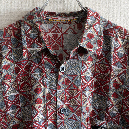 Quiksilver Rayon Cotton Print Shirt Size M