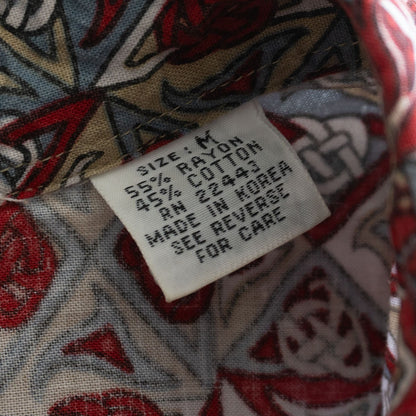 Quiksilver Rayon Cotton Print Shirt Size M