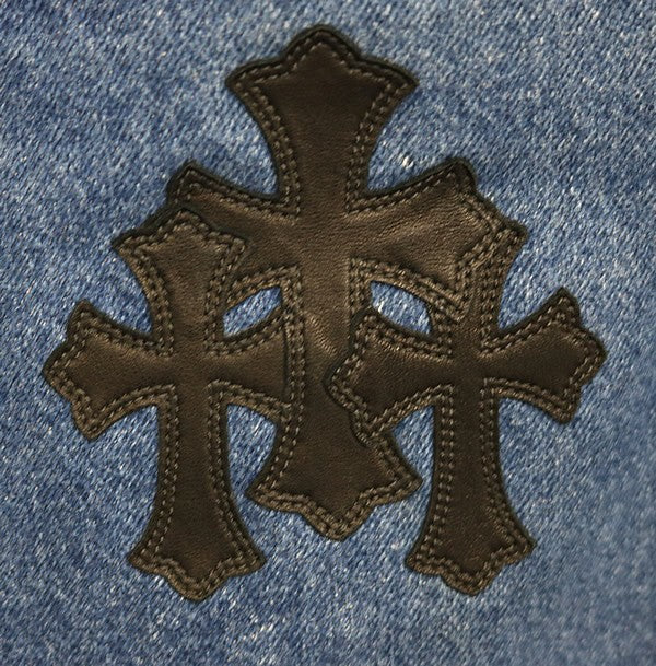 CHROME HEARTS Levi's 517 Cross Patch Denim Jeans Size 36