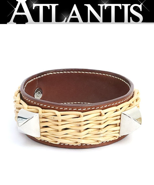 HERMES Medor Picnic Barenia Leather Bracelet Size ONE SIZE