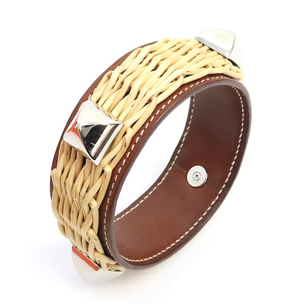 HERMES Medor Picnic Barenia Leather Bracelet Size ONE SIZE