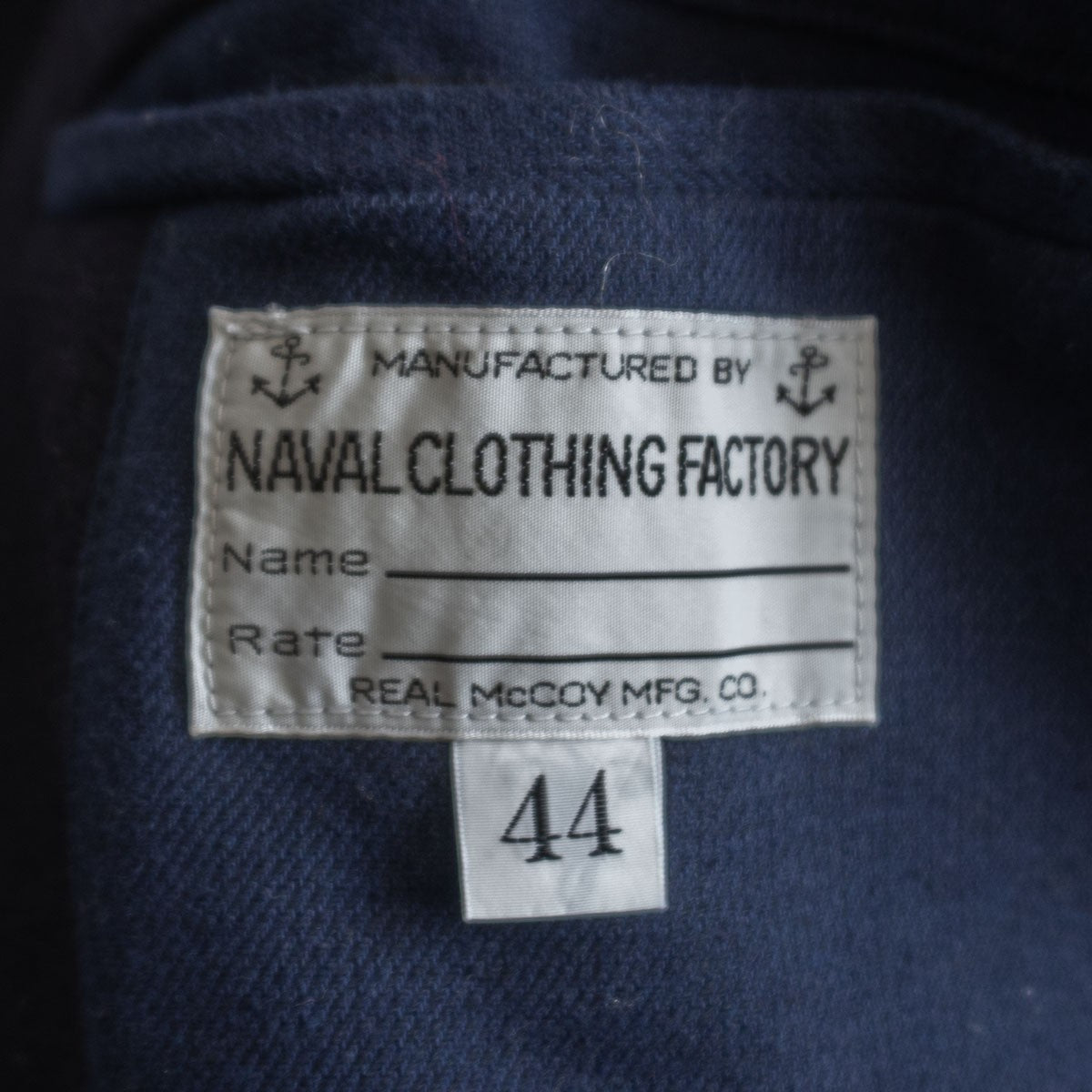 The Real McCoy's 44 U.S. NAVY PEA COAT Size 44