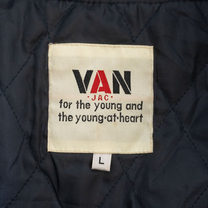 VAN JAC Leather-sleeved varsity jacket Size L
