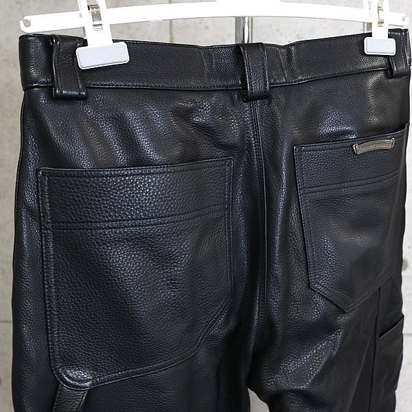 CHROME HEARTS Double Knee Leather Carpenter Pants Size 32