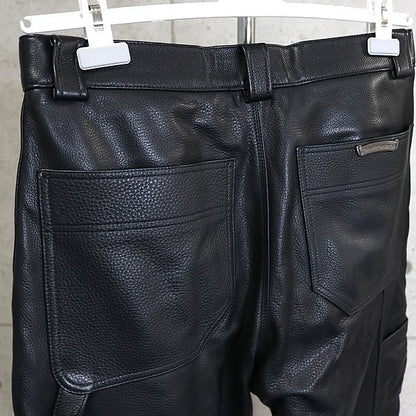 CHROME HEARTS Double Knee Leather Carpenter Pants Size 32