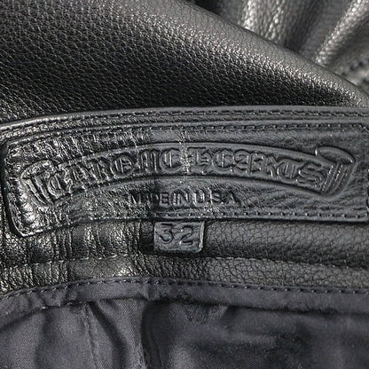 CHROME HEARTS Double Knee Leather Carpenter Pants Size 32