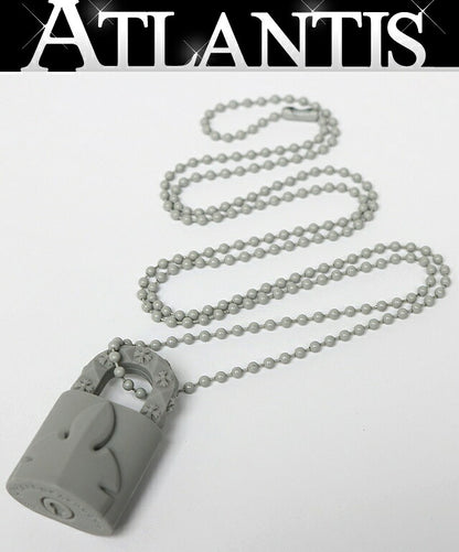 CHROME HEARTS Fleur Knee Padlock Necklace Gray Size ONE SIZE