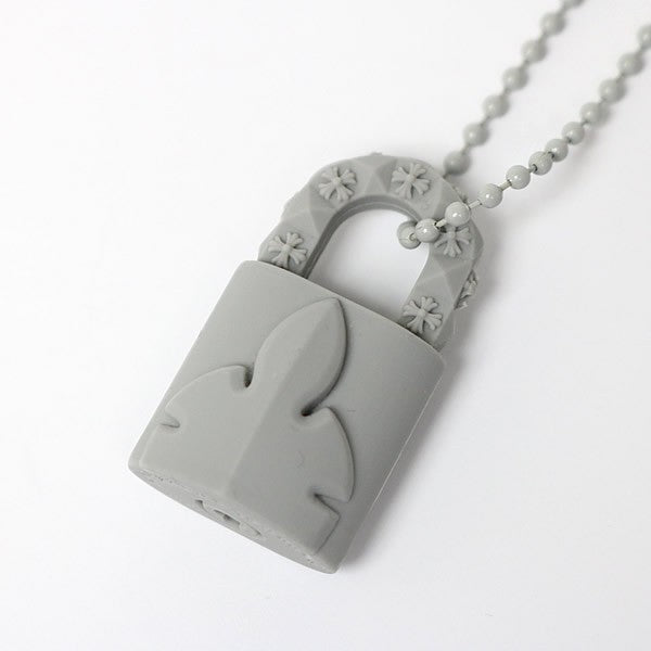 CHROME HEARTS Fleur Knee Padlock Necklace Gray Size ONE SIZE