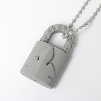CHROME HEARTS Fleur Knee Padlock Necklace Gray Size ONE SIZE