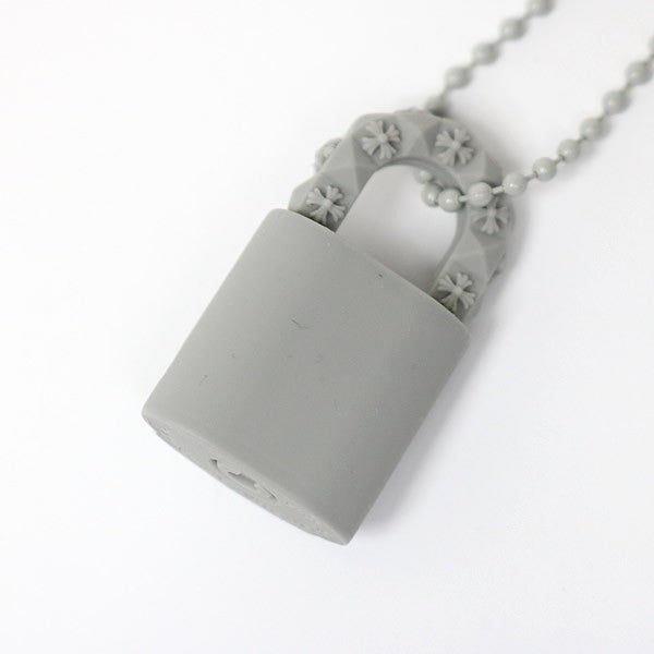 CHROME HEARTS Fleur Knee Padlock Necklace Gray Size ONE SIZE