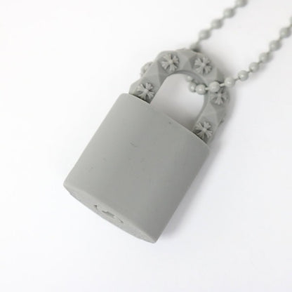 CHROME HEARTS Fleur Knee Padlock Necklace Gray Size ONE SIZE
