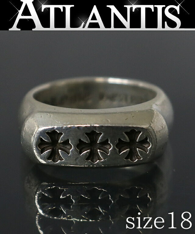 CHROME HEARTS LIL PJ CH Plus Ring Silver Size ONE SIZE