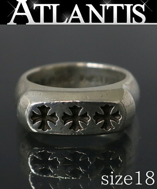 CHROME HEARTS LIL PJ CH Plus Ring Silver Size US 8.5