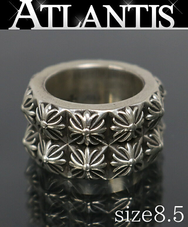 CHROME HEARTS Double Beat Punk Ring Silver Size ONE SIZE