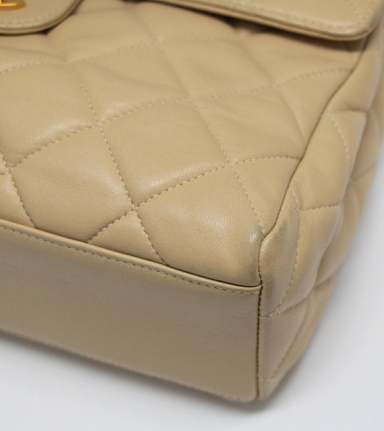 CHANEL Matelasse 23 Single Flap Bag Beige Size ONE SIZE