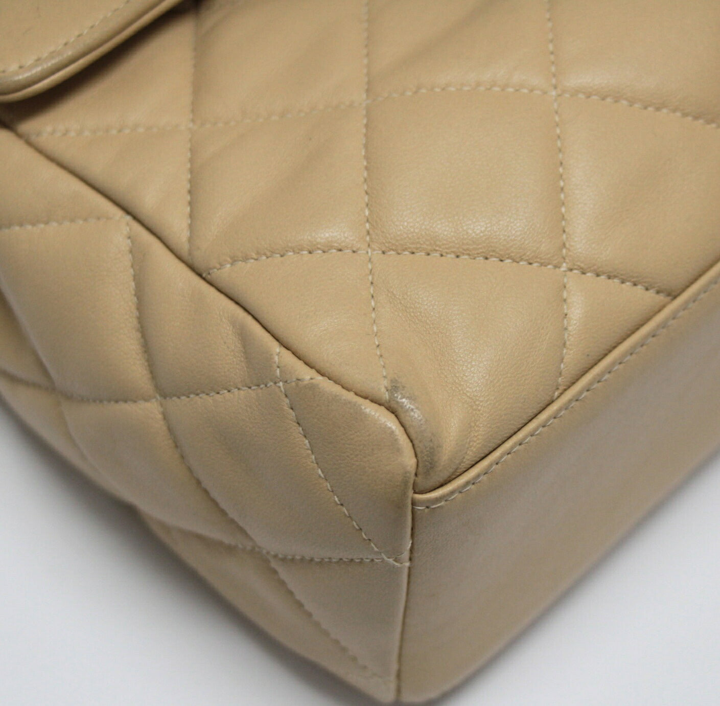 CHANEL Matelasse 23 Single Flap Bag Beige Size ONE SIZE
