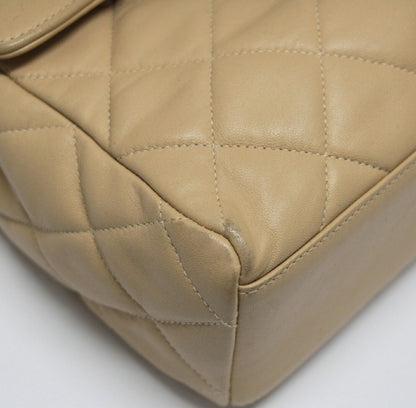 CHANEL Matelasse 23 Single Flap Bag Beige Size ONE SIZE