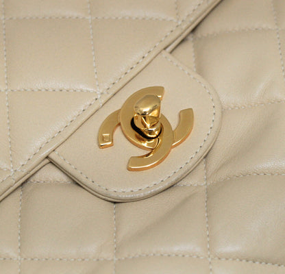 CHANEL Matelasse 23 Single Flap Bag Beige Size ONE SIZE