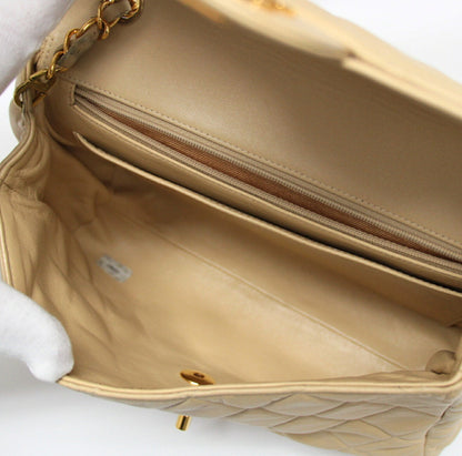 CHANEL Matelasse 23 Single Flap Bag Beige Size ONE SIZE
