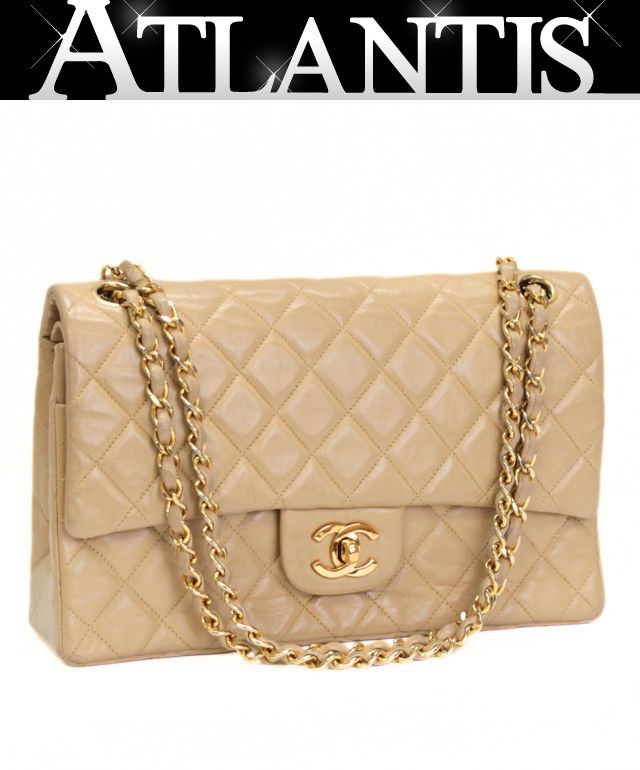 CHANEL Vintage Matelasse 25 Double Bag Beige Size ONE SIZE