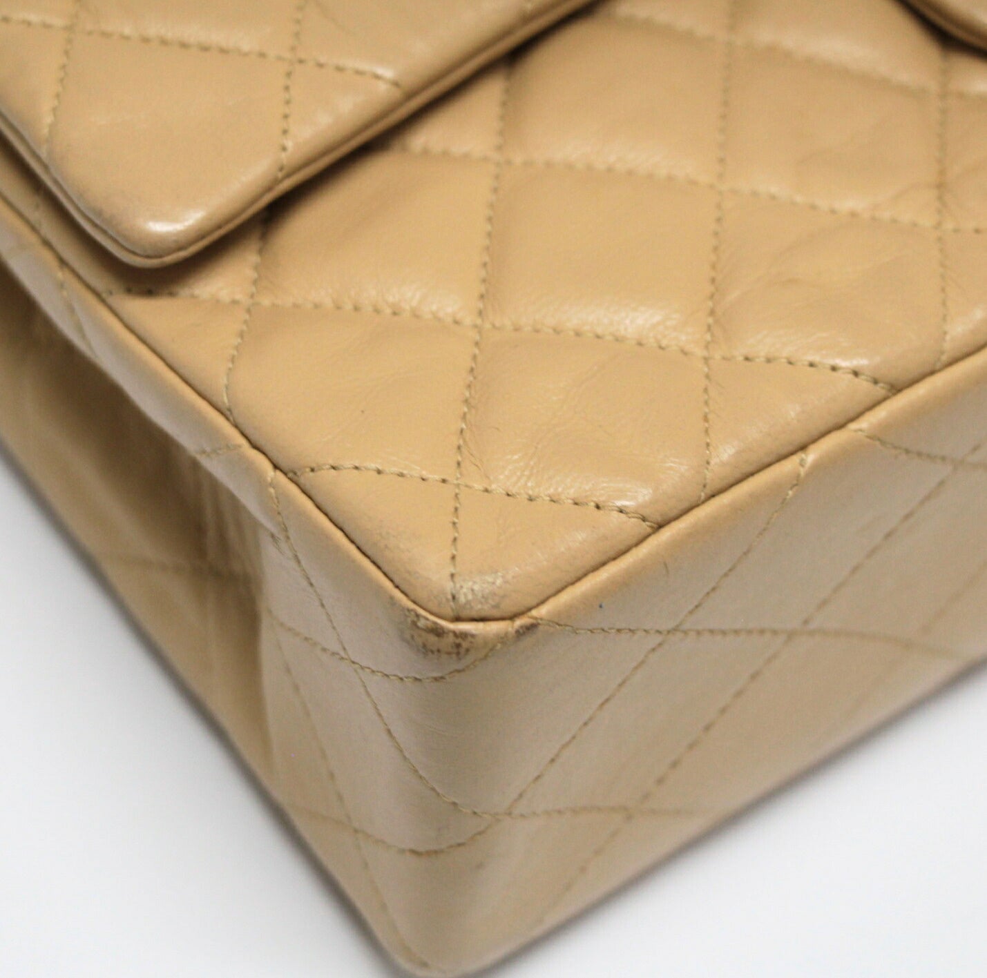 CHANEL Vintage Matelasse 25 Double Bag Beige Size ONE SIZE