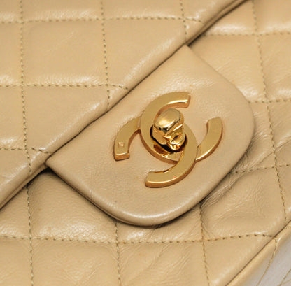 CHANEL Vintage Matelasse 25 Double Bag Beige Size ONE SIZE