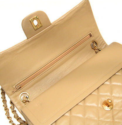 CHANEL Vintage Matelasse 25 Double Bag Beige Size ONE SIZE