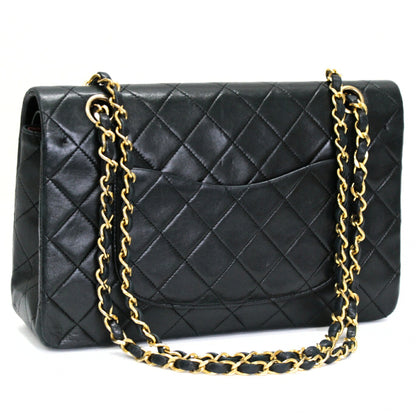CHANEL Matelasse 25 Double Flap Black GHW Shoulder Bag Size ONE SIZE