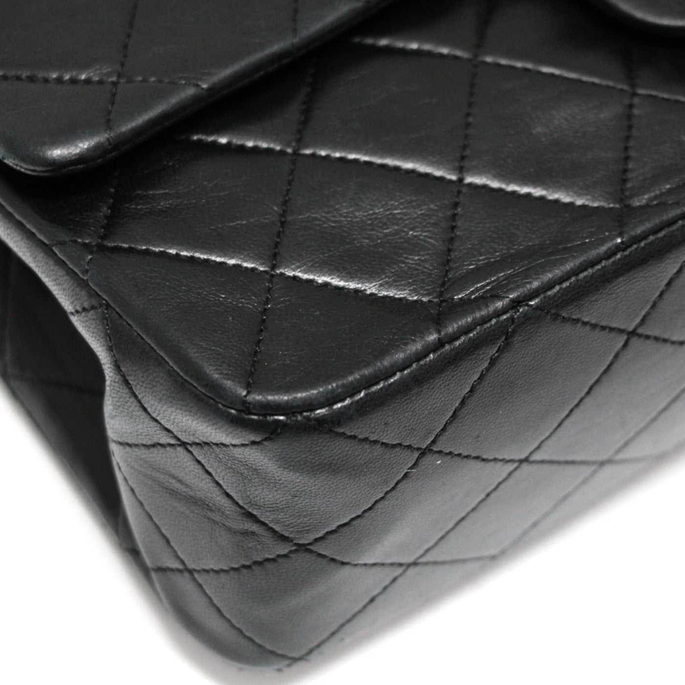 CHANEL Matelasse 25 Double Flap Black GHW Shoulder Bag Size ONE SIZE