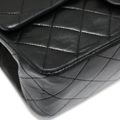 CHANEL Matelasse 25 Double Flap Black GHW Shoulder Bag Size ONE SIZE