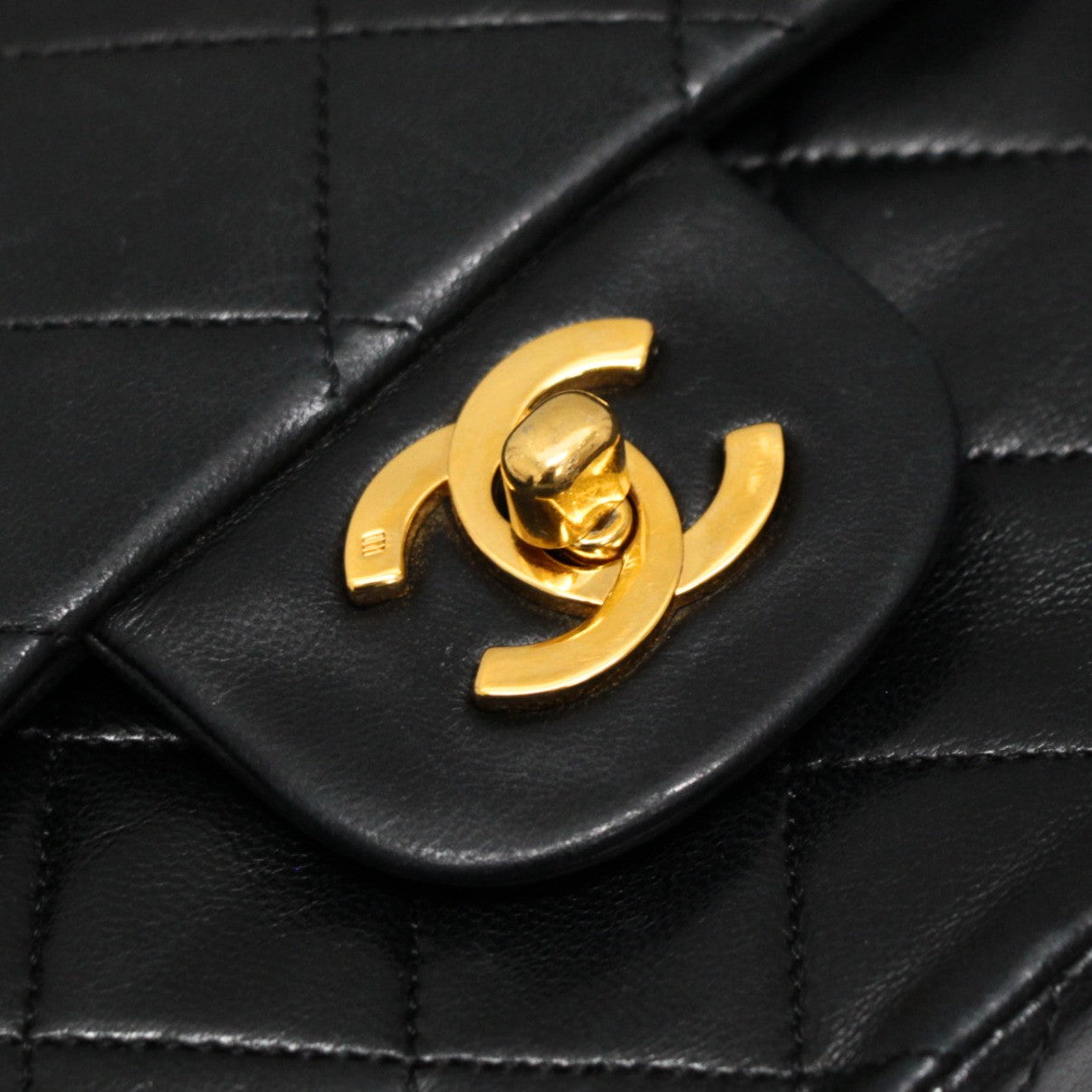 CHANEL Matelasse 25 Double Flap Black GHW Shoulder Bag Size ONE SIZE