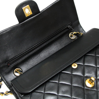 CHANEL Matelasse 25 Double Flap Black GHW Shoulder Bag Size ONE SIZE