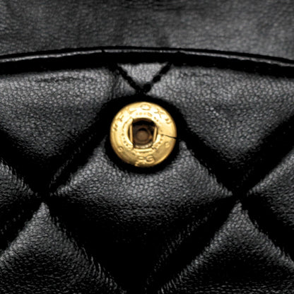 CHANEL Matelasse 25 Double Flap Black GHW Shoulder Bag Size ONE SIZE