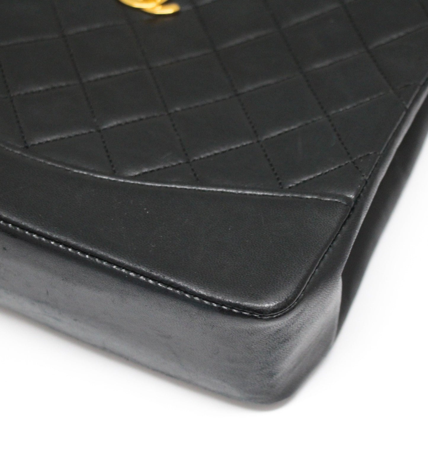 CHANEL Small Matelasse Square 2-Way Black GHW Bag Size ONE SIZE
