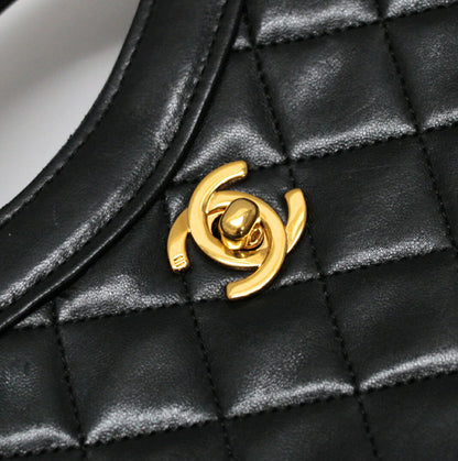 CHANEL Small Matelasse Square 2-Way Black GHW Bag Size ONE SIZE