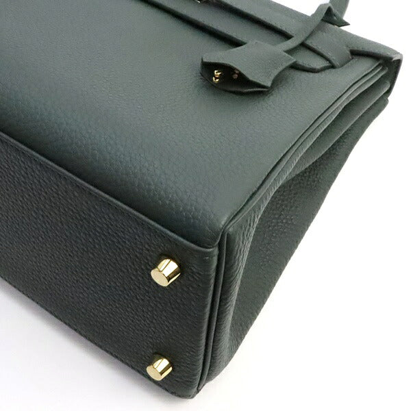 HERMES Kelly 28 Retourne Togo Vert Mangrove Handbag Size ONE SIZE