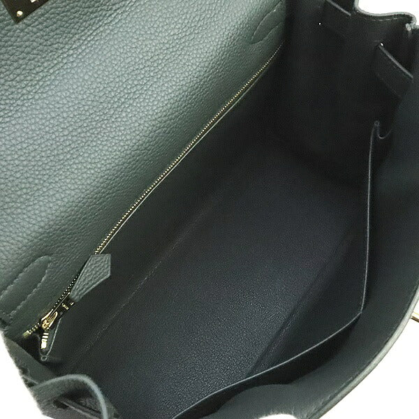 HERMES Kelly 28 Retourne Togo Vert Mangrove Handbag Size ONE SIZE
