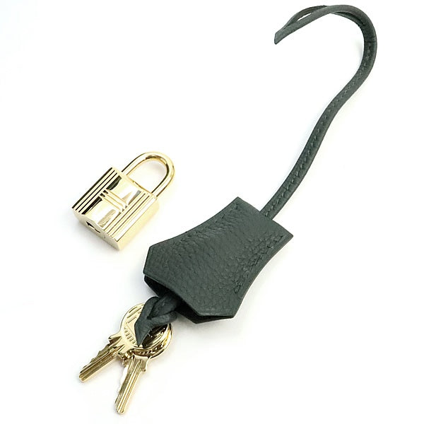 HERMES Kelly 28 Retourne Togo Vert Mangrove Handbag Size ONE SIZE