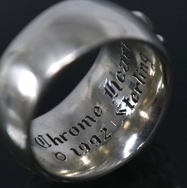 CHROME HEARTS Floral Cross Silver Ring Size ONE SIZE